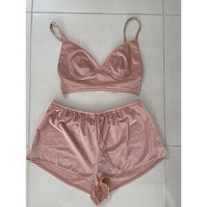 Victoria's Secret Pajama Shorts Ribbed Velvet Tank Sleepwear Loungewear